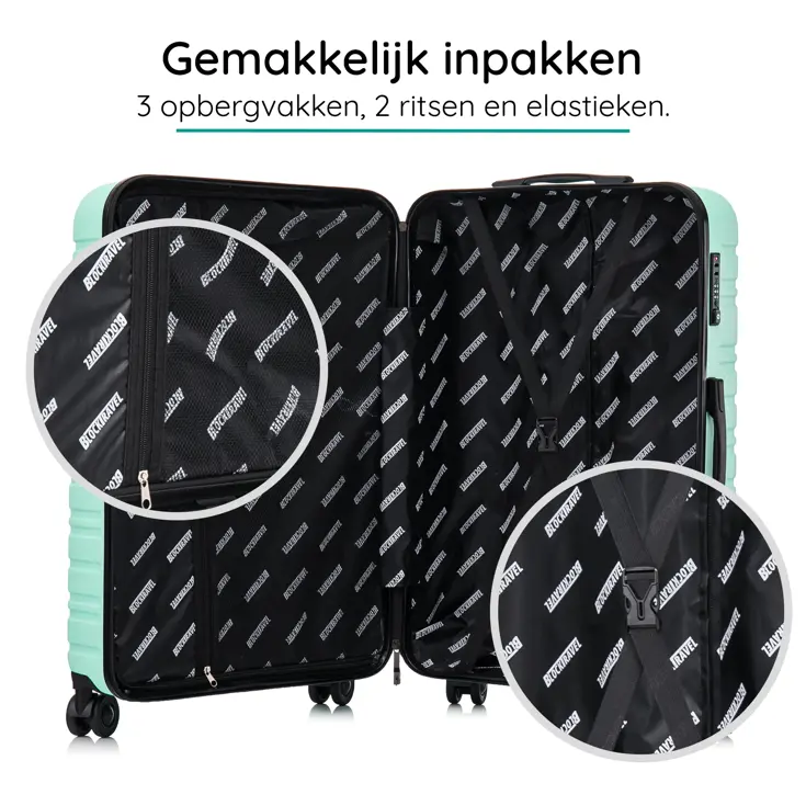 Reiskoffer L ABS 95L met TSA-slot en 360° wielen