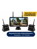 2 Magnetische solar achteruitrijcamera's 7,2 inch