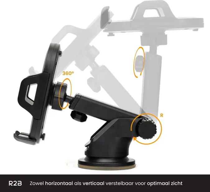 R2B Telefoonhouder Auto Zuignap + Ventilatie