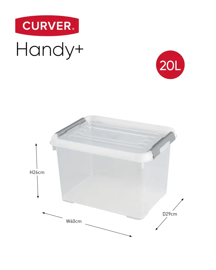 Curver Handy+ Opbergbox - 20L - 3 stuks