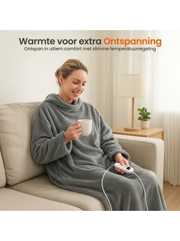 Elektrische deken met Mouwen - 195x125cm