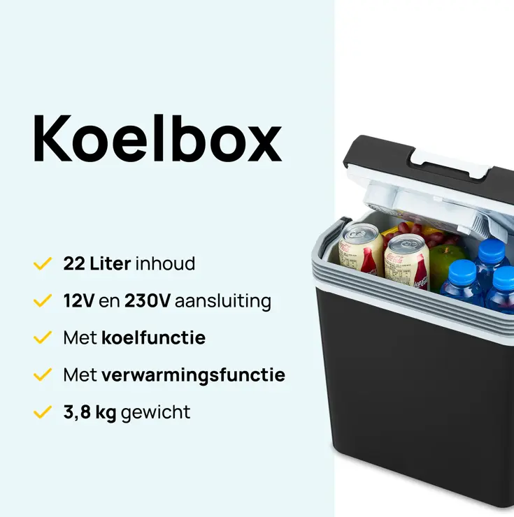 Elektrische koelbox – 22L – 12V/230V