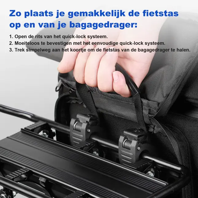 Brisby 40-52L 3-in-1 rolltop fietstassen