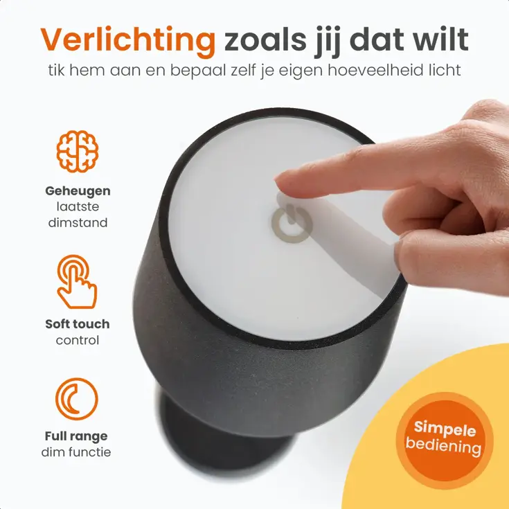 Essence Tafellamp Oplaadbaar - 38cm - LED