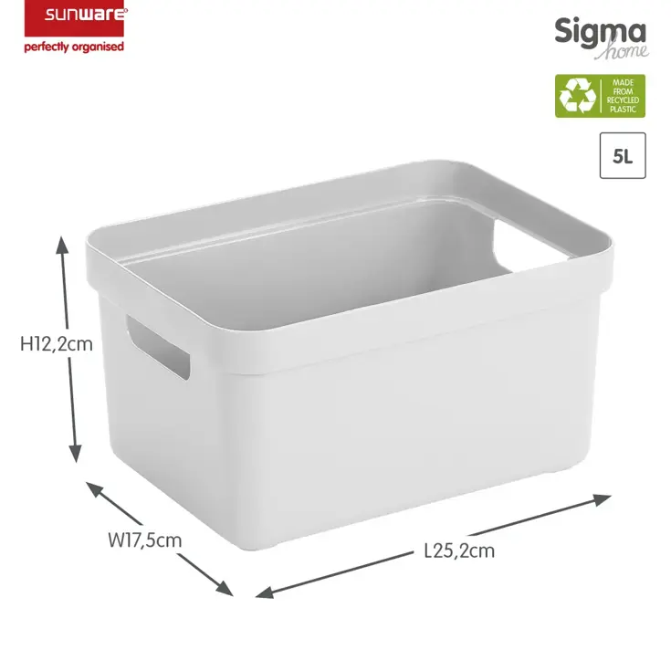 Sigma home - Opbergbox - 5L - 6-delig