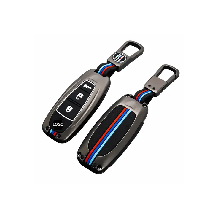 Metalen Sleutelhoesje voor Suzuki grijs A3B