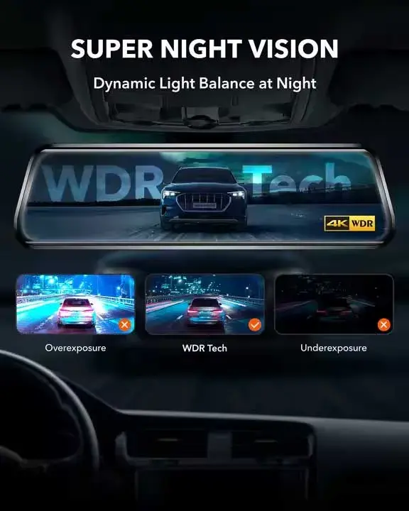 G930 4K GPS 64gb Mirror dashcam