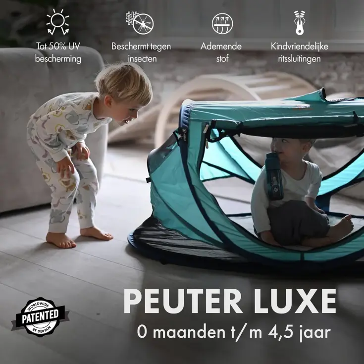 Peuter luxe campingbedje - Zelfopblaasbare matras