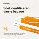 Aluminium kofferlabels – 4 stuks – Oranje