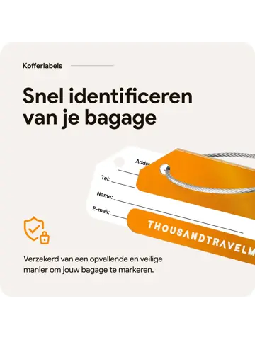 Aluminium kofferlabels – 7 stuks