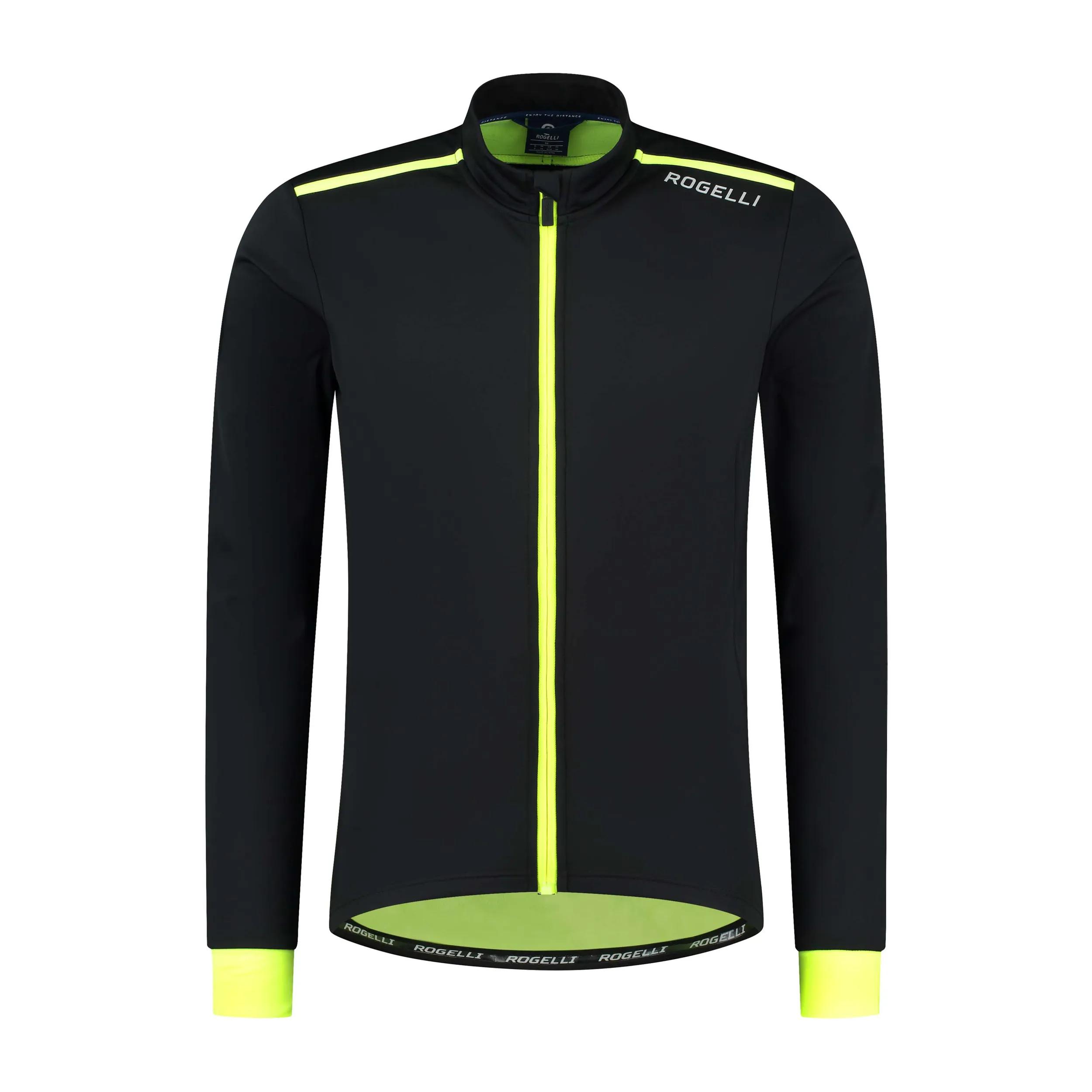 Rogelli Core  Fiets Winterjack Heren  Black-Fluor_yellow