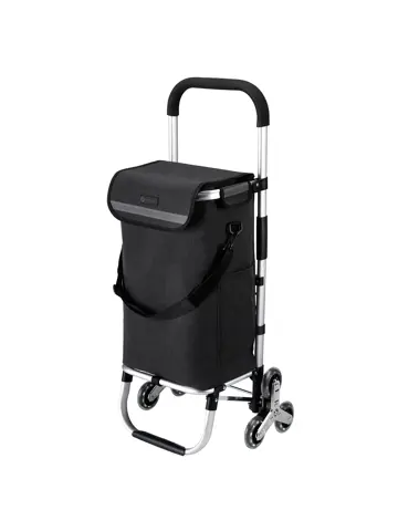 40L boodschappentrolley met trapwielen