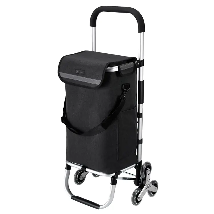 40L boodschappentrolley met trapwielen