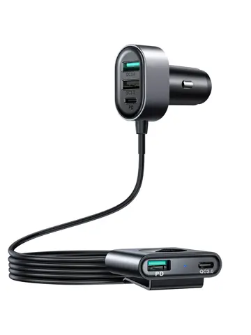 Autolader USB-A / USB-C - Zwart