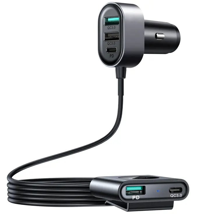 Autolader USB-A / USB-C - Zwart