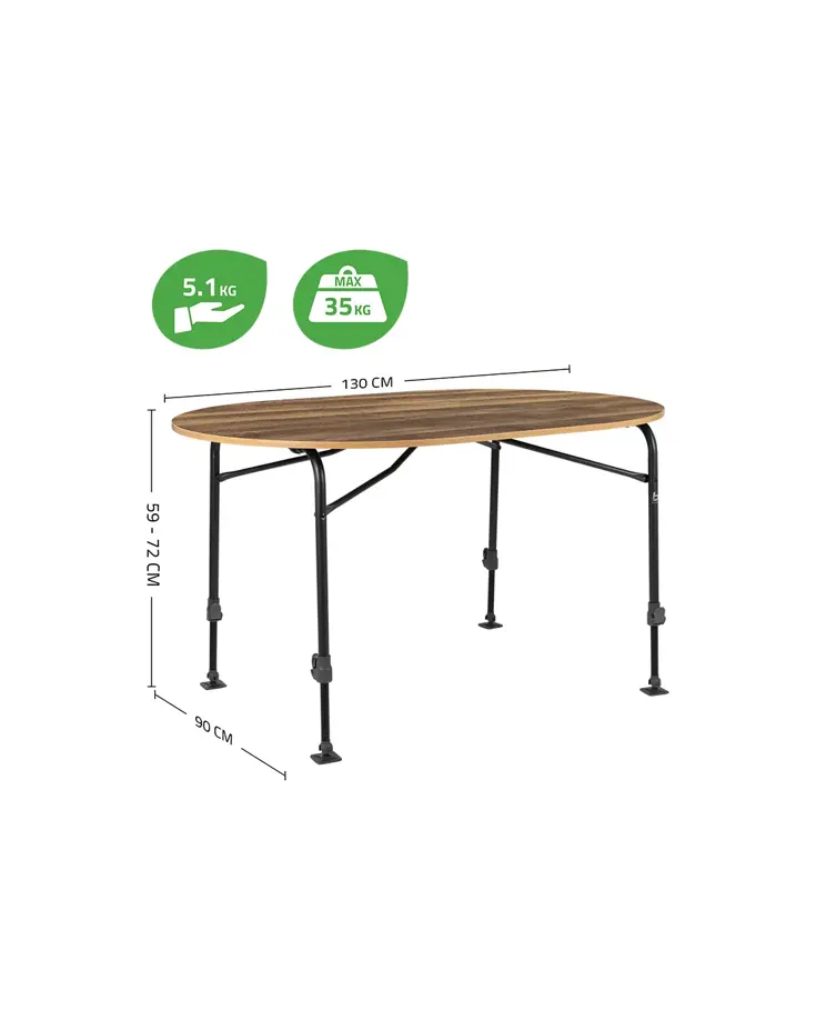 Tafel Feather Ovaal 130x90 cm