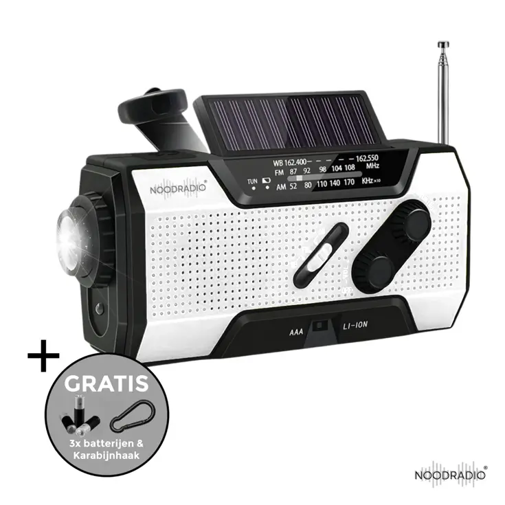 Noodradio® Solar Opwindbaar Met Batterijen
