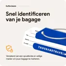 Aluminium kofferlabels – 4 stuks – Blauw