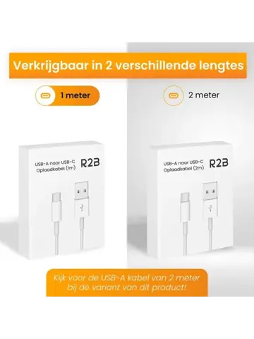 USB-A naar USB-C Kabel - 1 Meter