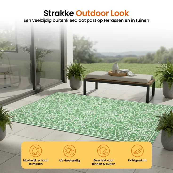 Buitenkleed - 183x290cm - Incl. Draagtas