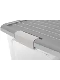 W Opbergbox L - 50L - transparant/grijs