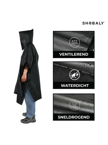 Shobaly Premium Regen poncho Regenjas Stretch