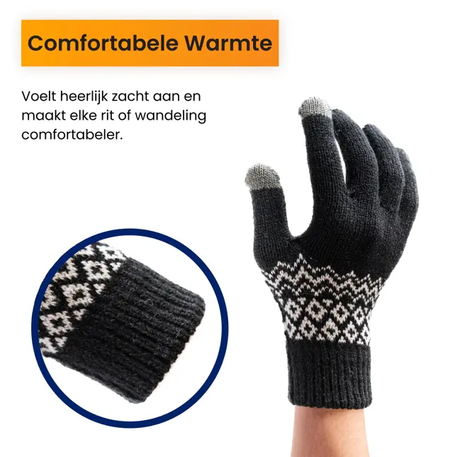 Touchscreen Handschoenen Winter - Zwart