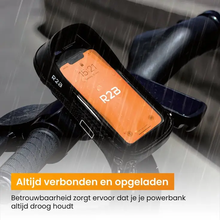 Telefoonhouder Fiets +Powerbank 10000 mAh