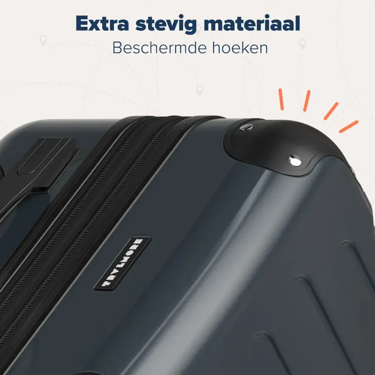 Kofferset – 3 Delig – 45L – Donkergrijs