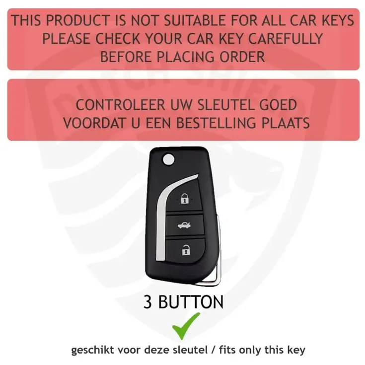 TPU Sleutelhoesje voor Toyota zwart C3