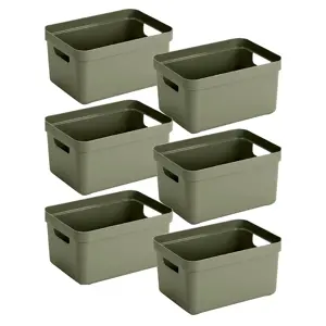 Sigma home - Opbergbox - 13L groen - 6-delig