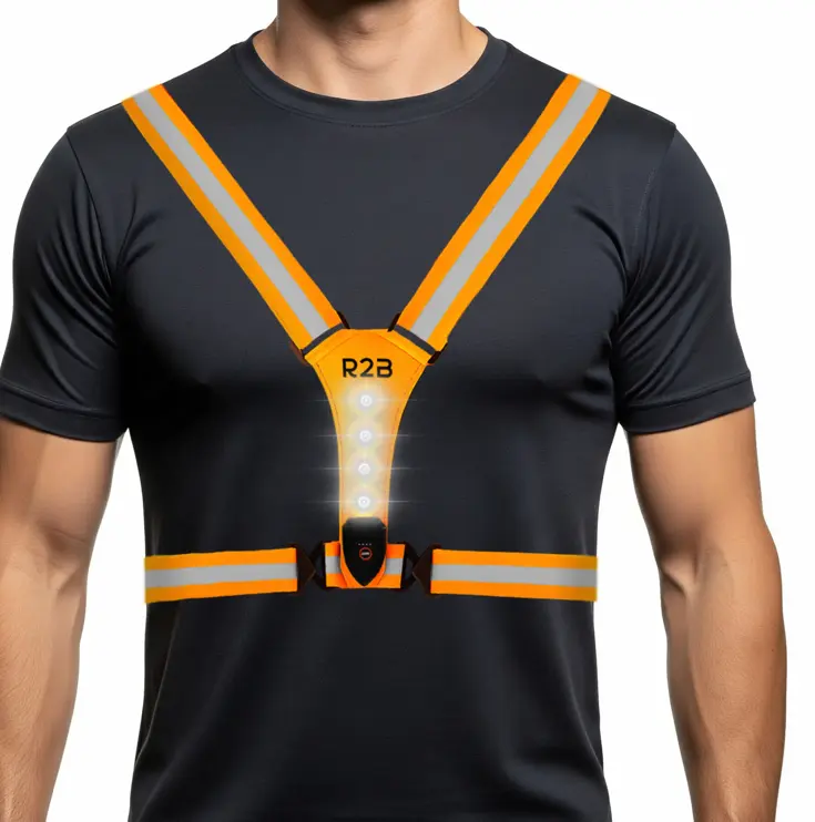 Hardloopvest met verlichting oplaadbaar