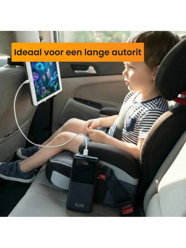 Powerbank 30000 mAh met Ingebouwde Kabels
