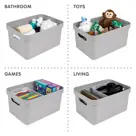 Sigma home - Opbergbox - 13L grijs - 6-delig