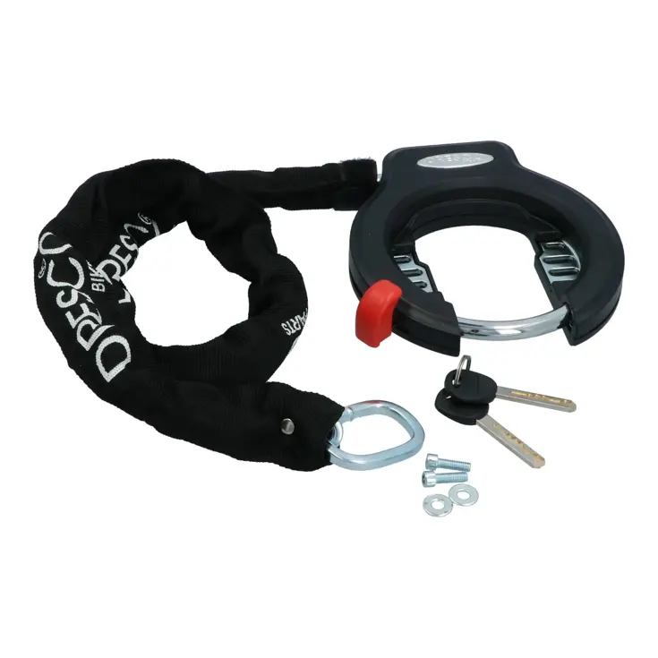 Hoogwaardig ringslot met plug-in ketting 90cm