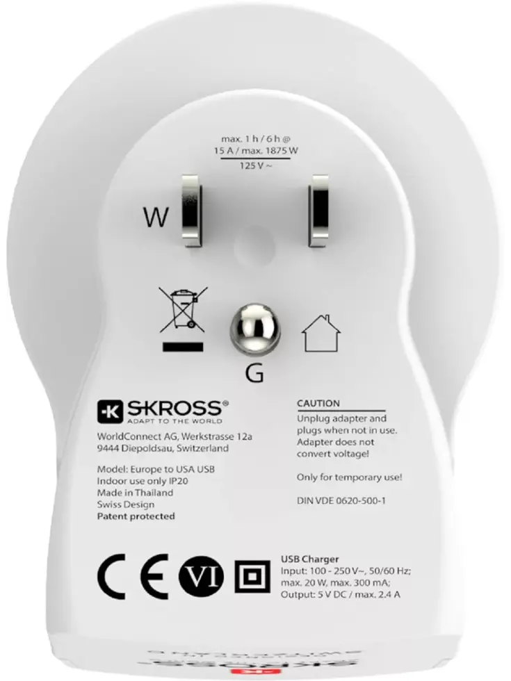 Adapter USA USB 2x - ANWB