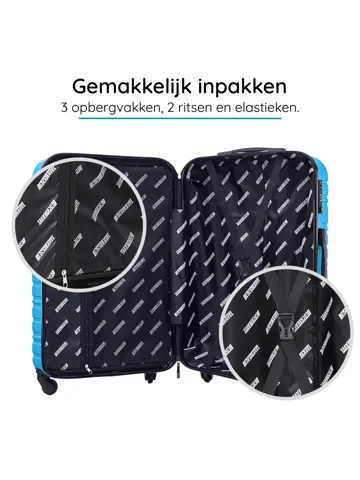 Reiskoffer M ABS 74L met TSA-slot en 360° wielen