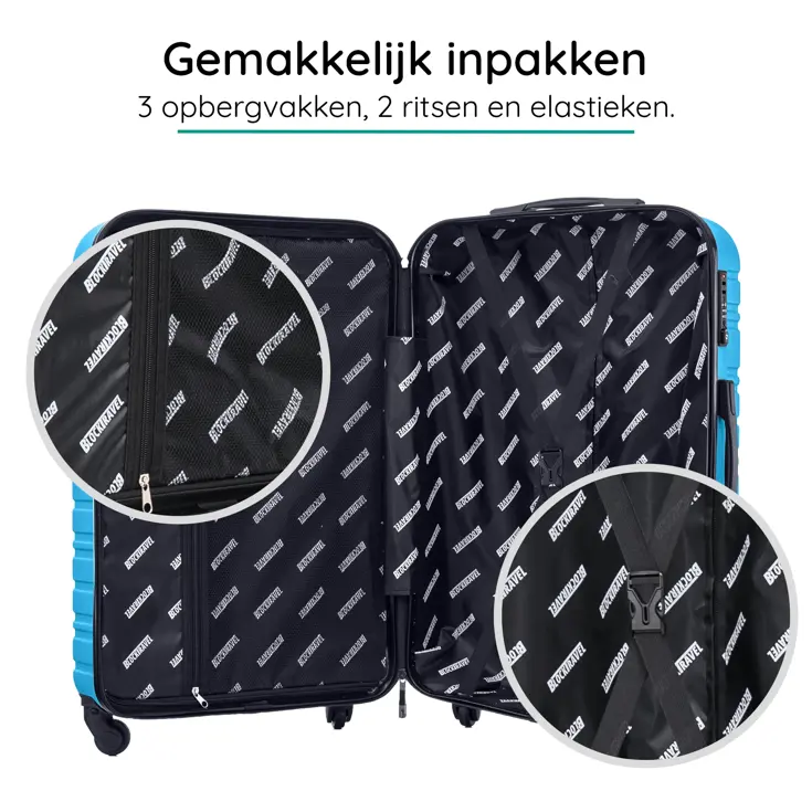 Reiskoffer M ABS 74L met TSA-slot en 360° wielen