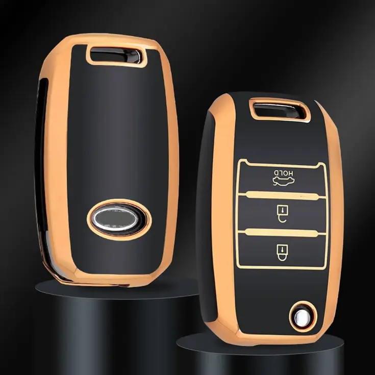 TPU Sleutelhoesje voor Kia goud B3