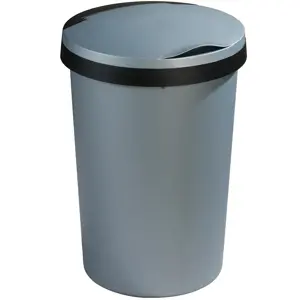 Twinga - Prullenbak + klepdeksel - 45L zwart
