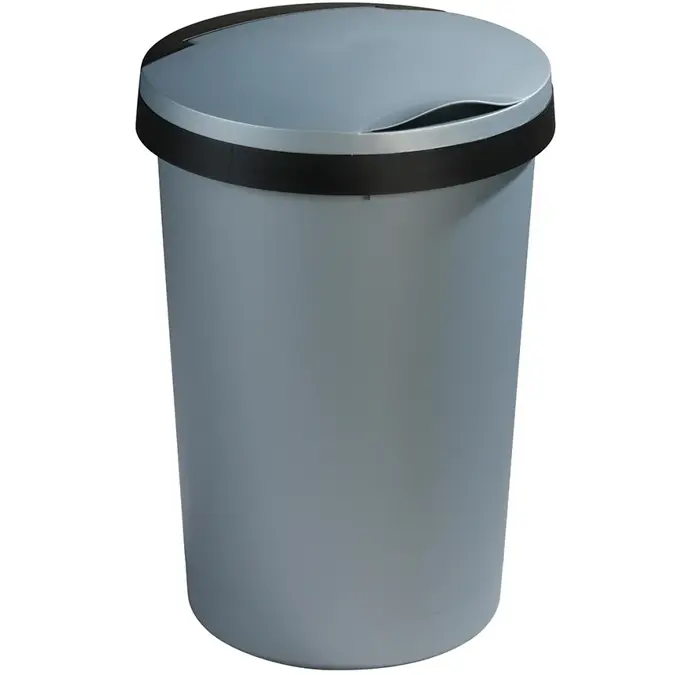 Twinga - Prullenbak + klepdeksel - 45L zwart