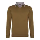 Heren Mock Pullover Cappuccino Italia