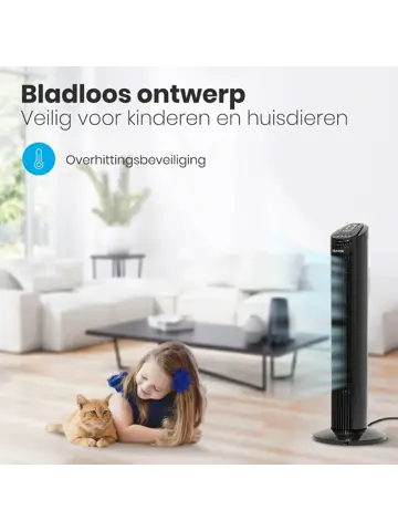 Torenventilator – 74cm – Zwart