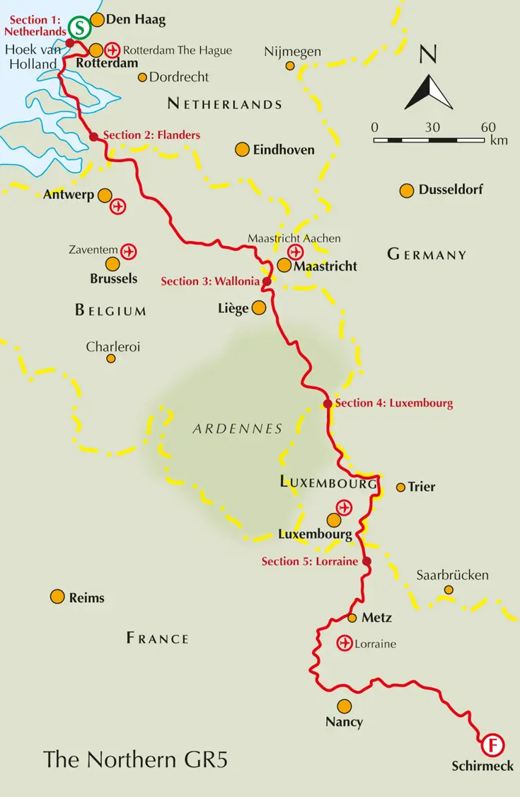 Gids The GR5 Trail - Benelux and Lorraine