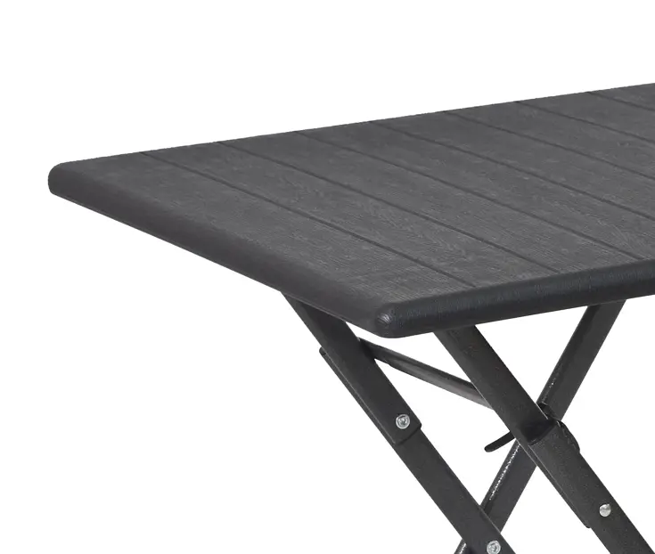 Bistrotafel 62x62cm - zwart - houtlook