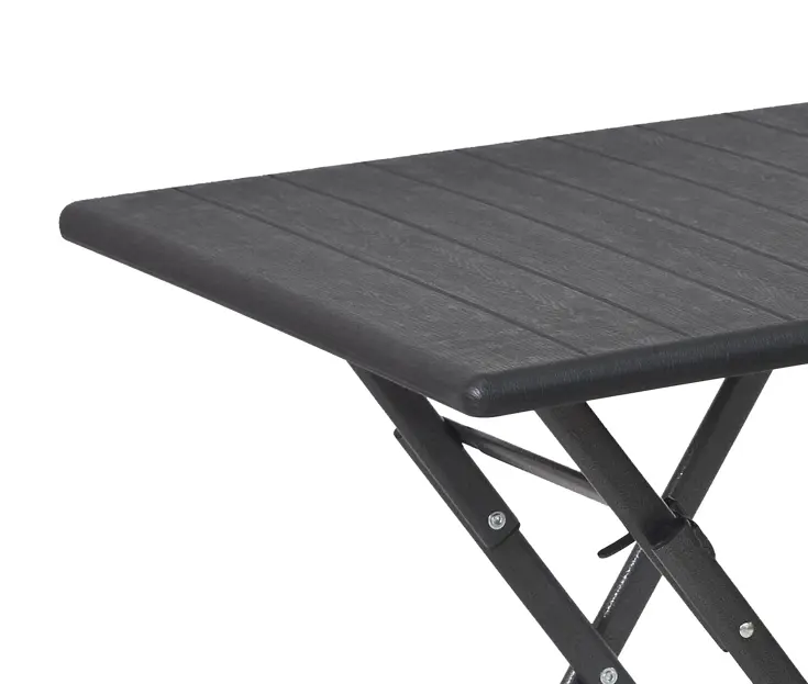 Bistrotafel 62x62cm - zwart - houtlook
