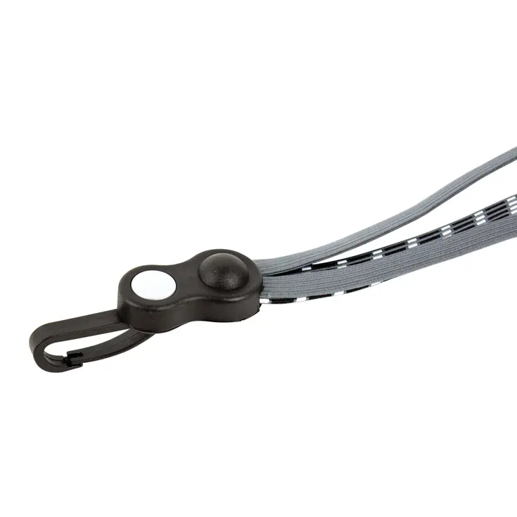 Grijze snelbinder 60cm met kunststof haken