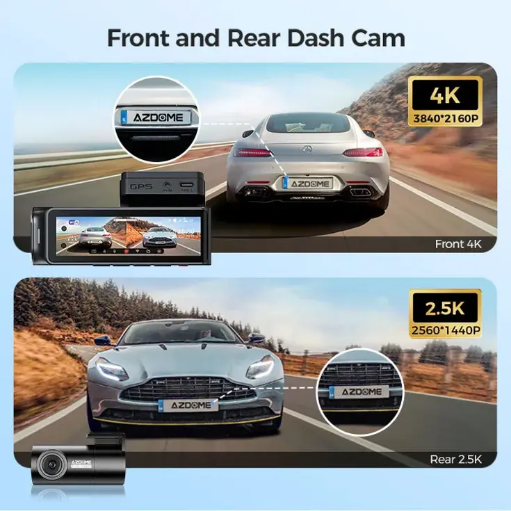 M360 2CH 4K Wifi GPS 64gb dashcam
