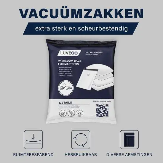 Vacuümzakken voor Kleding - 10-Pack
