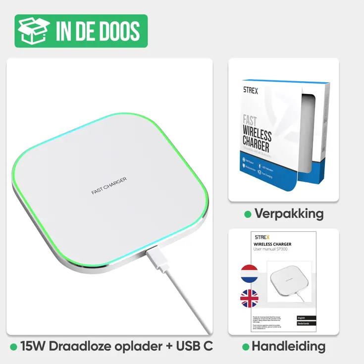 Draadloze Oplader - Wit